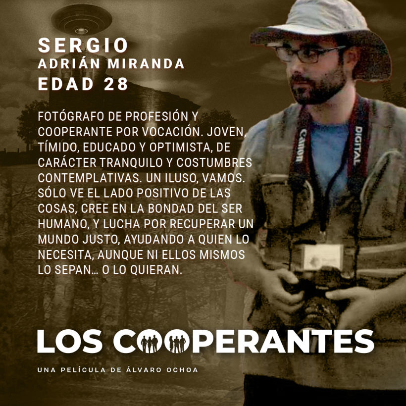 Imagen para cortometraje "Los cooperantes" de Álvaro Ochoa, Cinebrand y Soneto Rojo 8