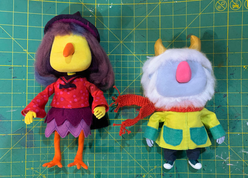 Finished Character Stop Motion Puppets