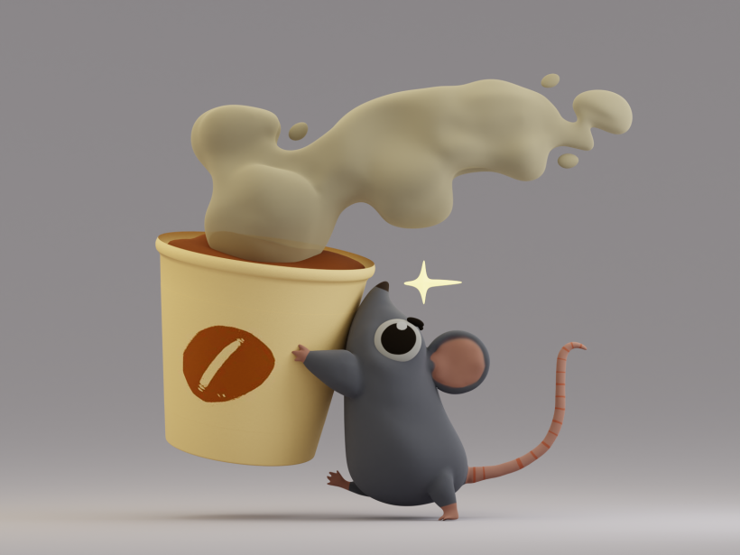 Coffee fuel for this rodent 4