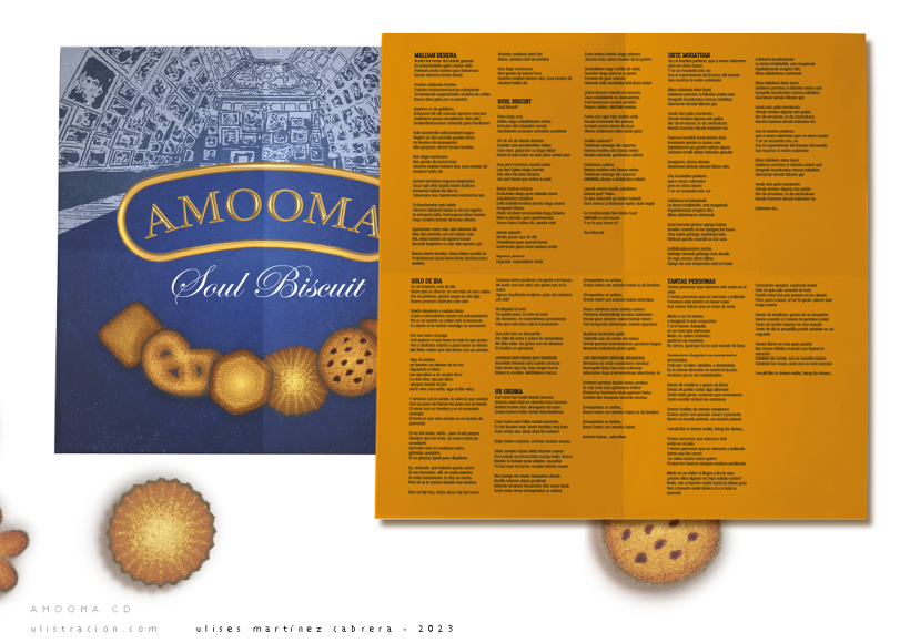 Diseño y maquetación de disco - Amooma Soul Biscuit 2
