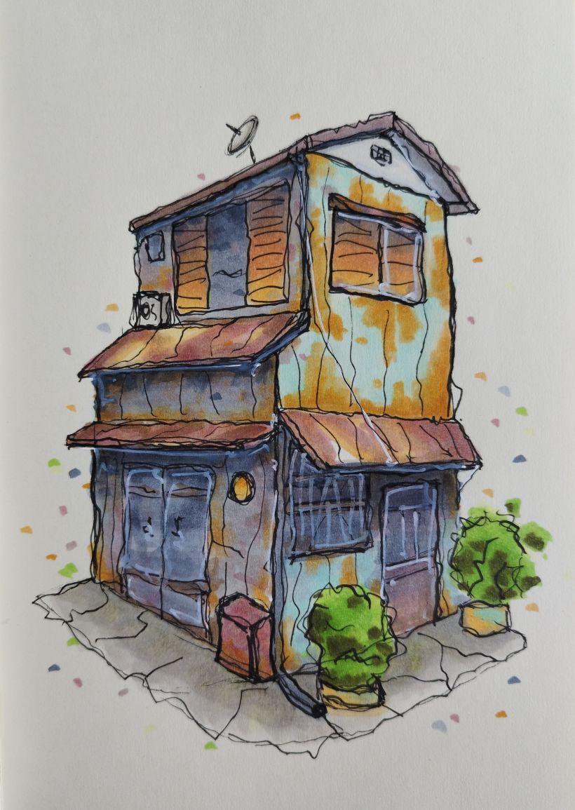 My project for course: Expressive Architectural Sketching with Colored  Markers