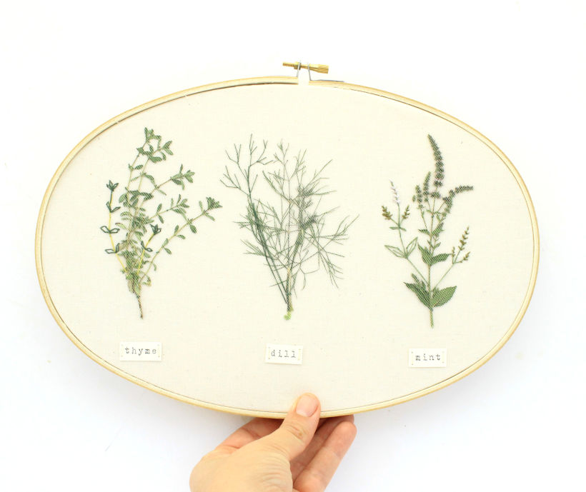 Pressed Plant Embroidery 7