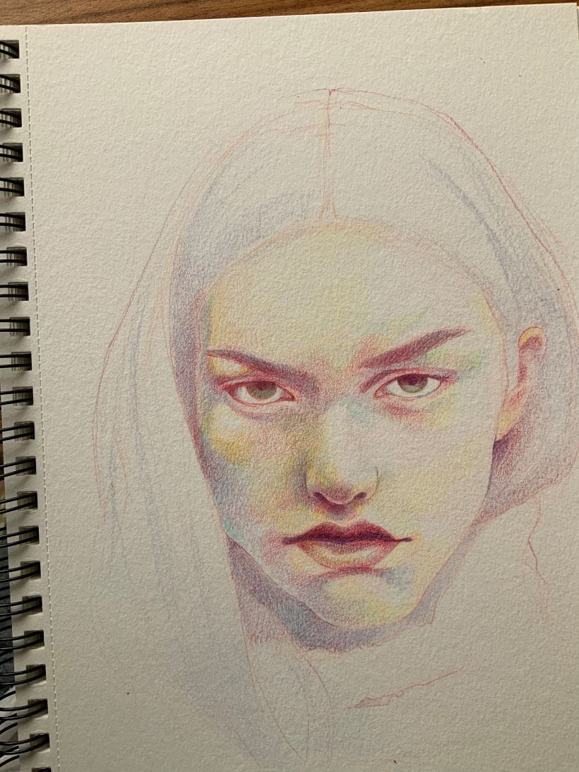 Mi proyecto del curso: Dibujo de retratos llamativos con lápices de colores 5