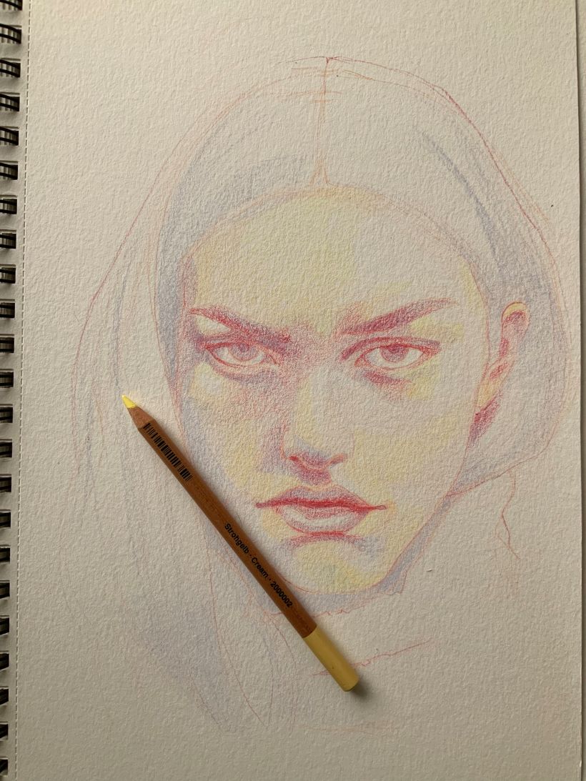 Mi proyecto del curso: Dibujo de retratos llamativos con lápices de colores 6