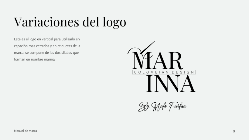 Mi proyecto del curso: Diseño de Branding para marca MARINNA 8