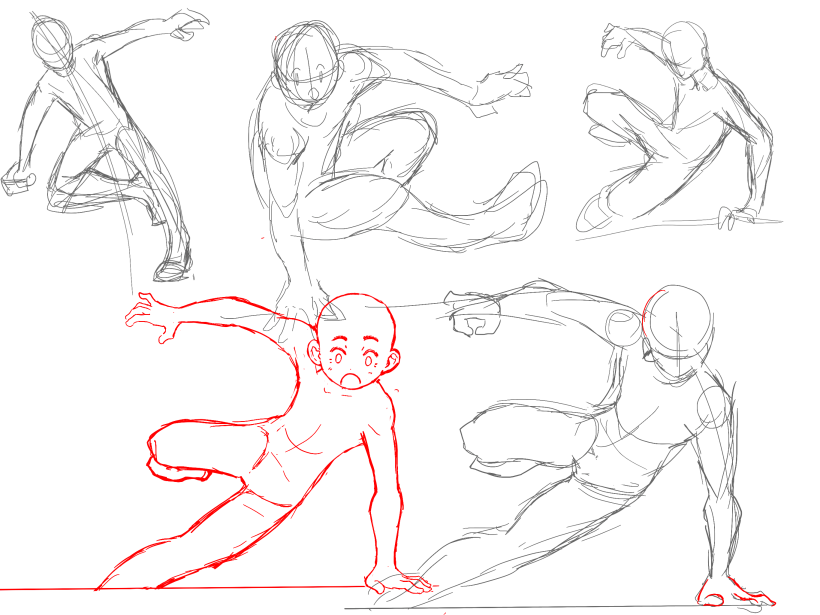 ArtStation - Spiderman sketch - Pose and gesture study