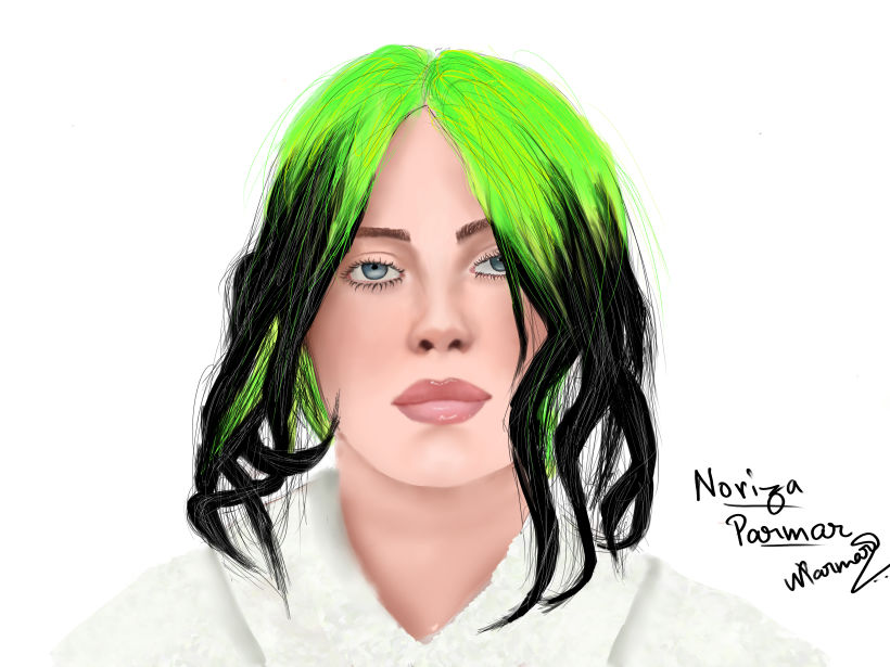 How To Draw Billie Eilish, Easy Drawing Tutorial, 8 Steps - Toons Mag