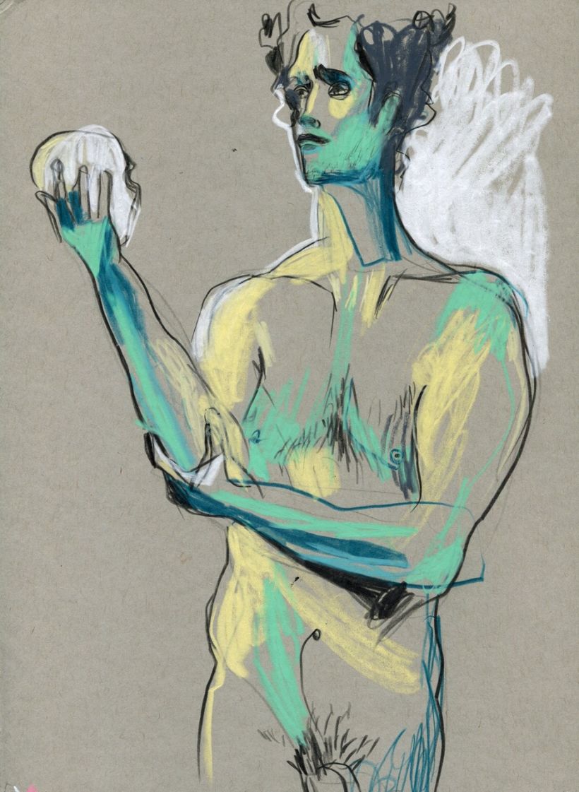 Life drawing sessions. Male figure.  5