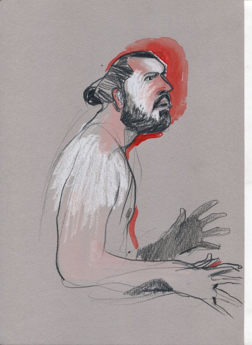 Life drawing sessions. Male figure.  9