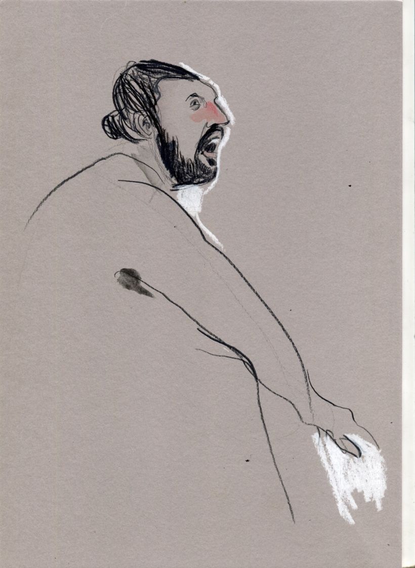 Life drawing sessions. Male figure.  12