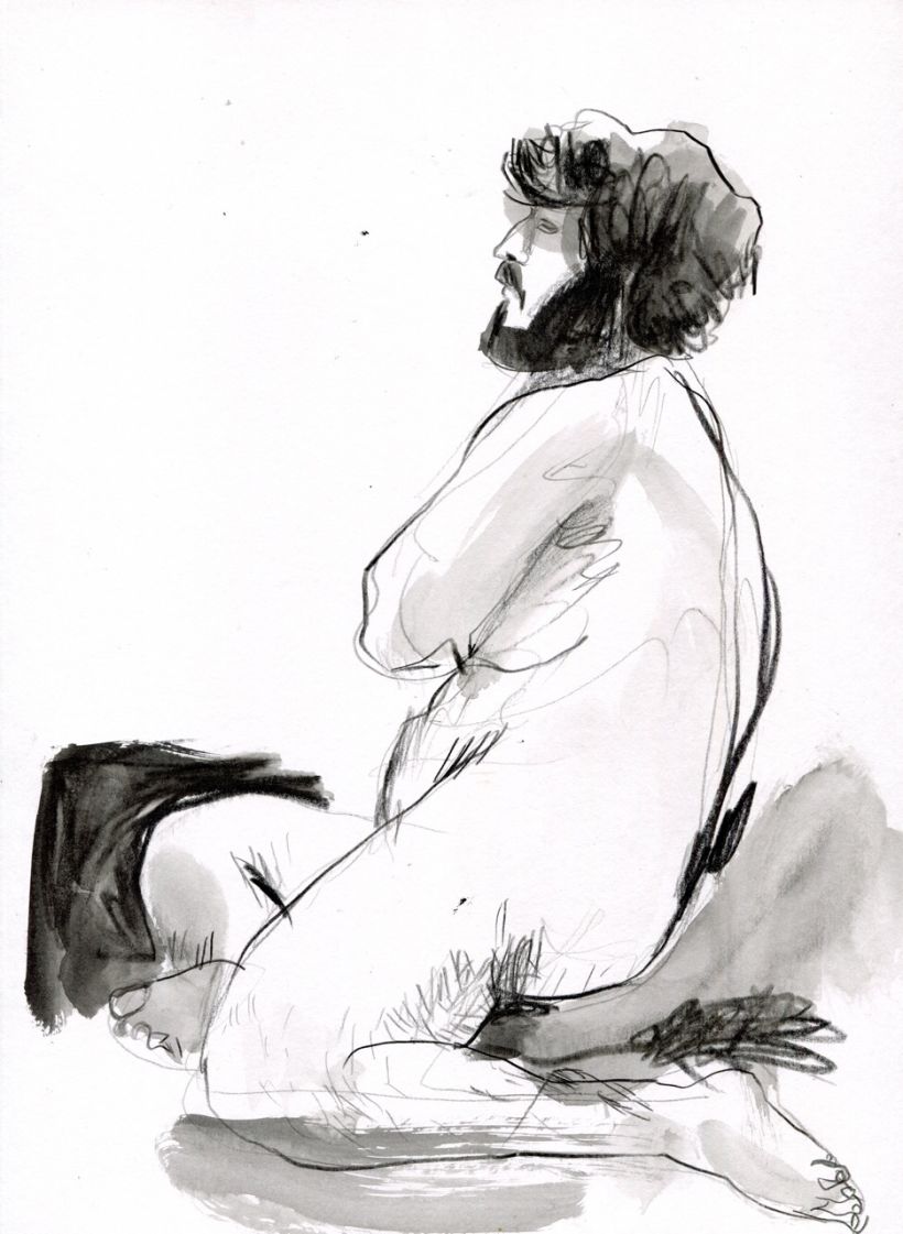 Life drawing sessions. Male figure.  3