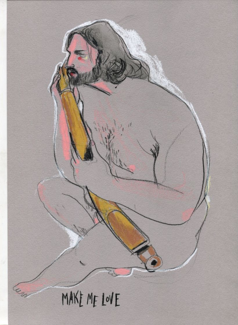 Life drawing sessions. Male figure.  13