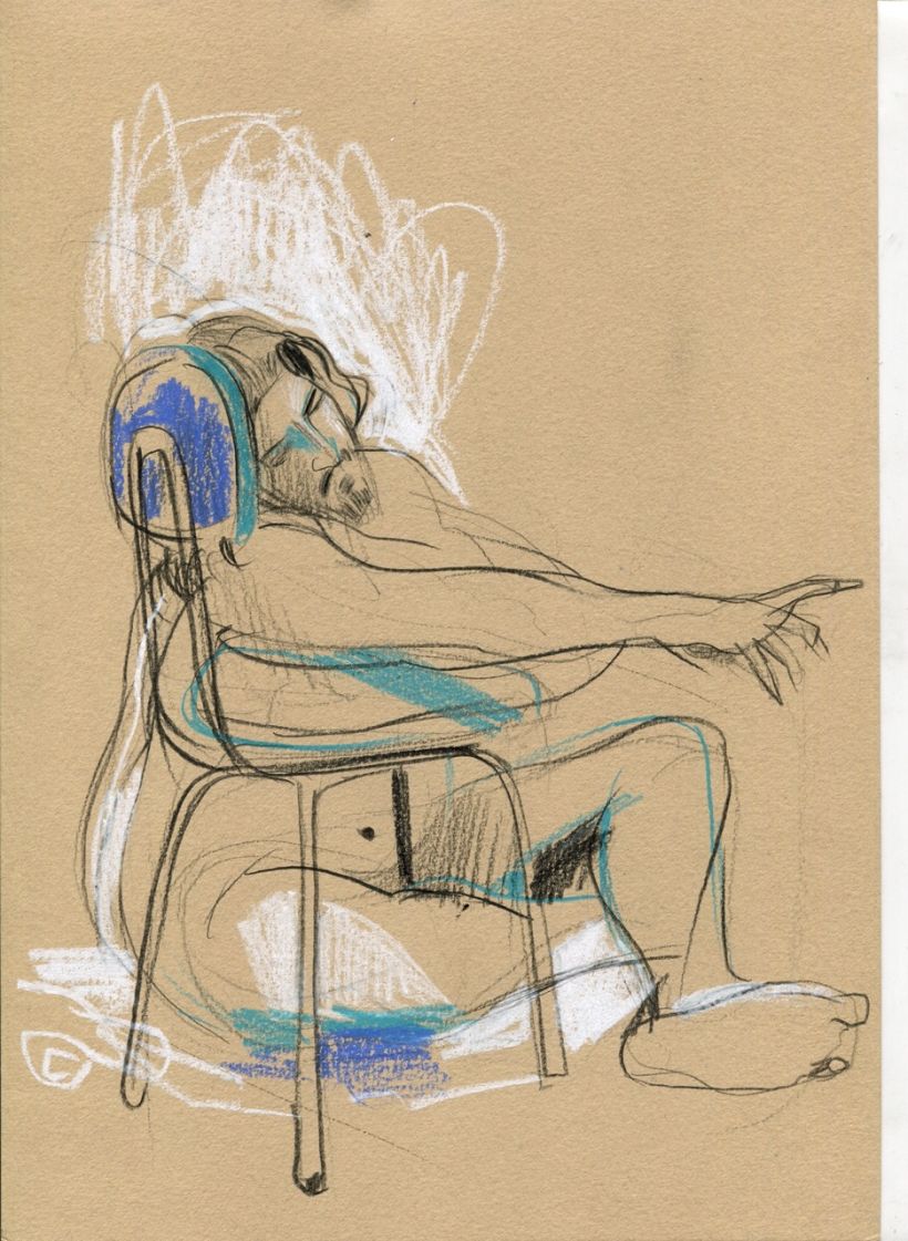 Life drawing sessions. Male figure.  15