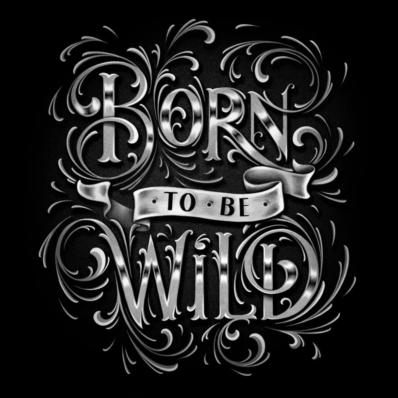 Born To Be Wild – Chalk Lettering on the Procreate by Aurelie Maron