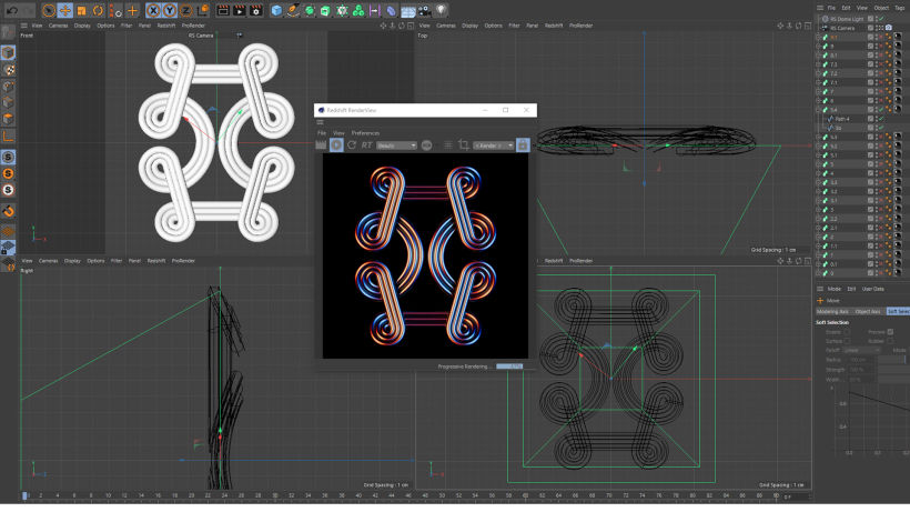 Creación forma, iluminación y renderizado en C4D / C4D shape, illumination and render