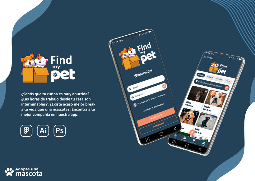 Find My Pet - Diseño de App (Android) - UX/UI 1