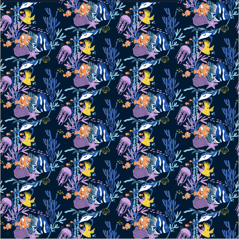 Mi proyecto del curso: Diseño de patrones ilustrados_ Buscando a Nemo 4