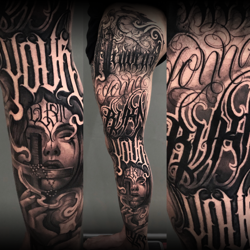 Tattoo Dark Lettering 2
