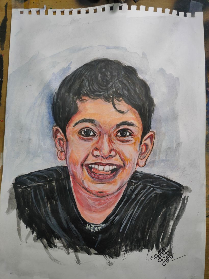 Artistic Portrait with Watercolors 1