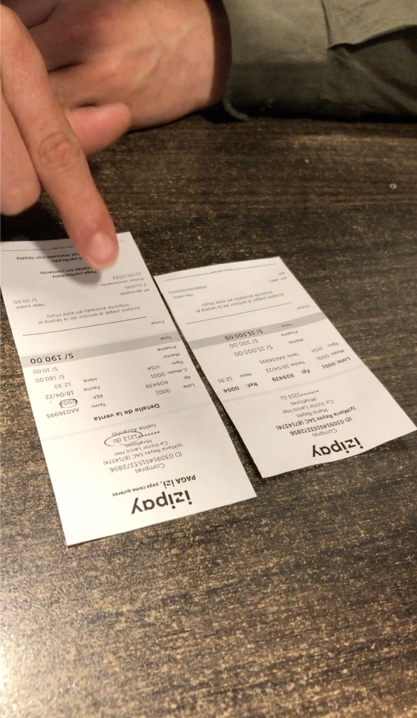 Prueba de usabilidad de prototipo de vouchers en hotel.