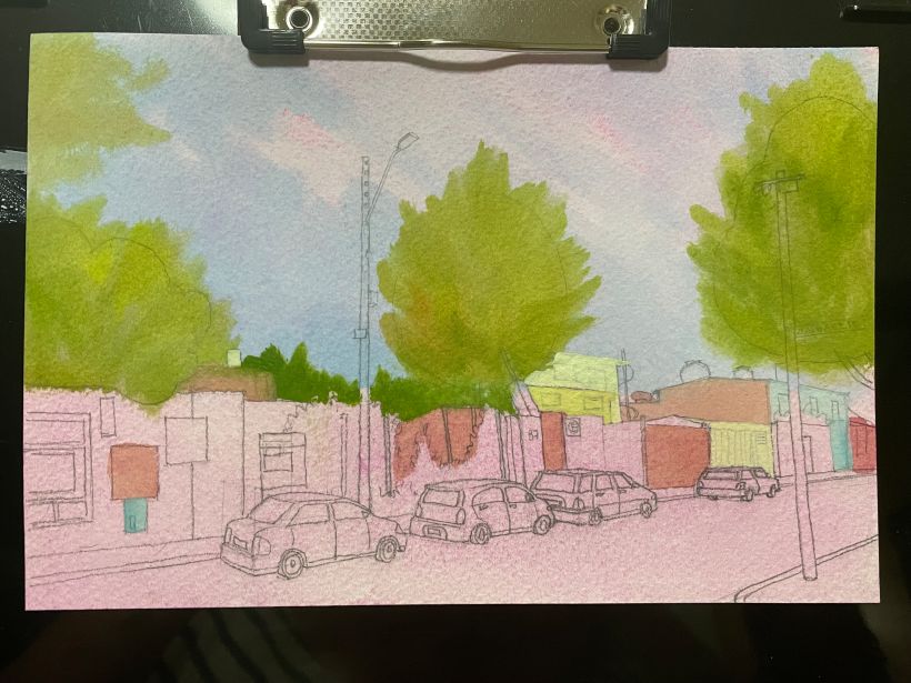 Mi proyecto del curso: Pintura de paisajes urbanos con gouache 6