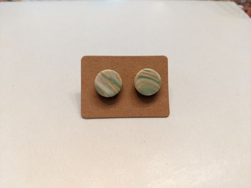 Polymer Clay Earrings: Make Marbled Accessories 3