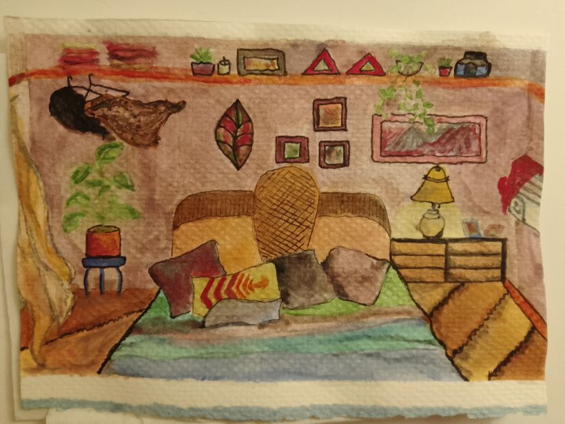 Little Room in watercolors 1