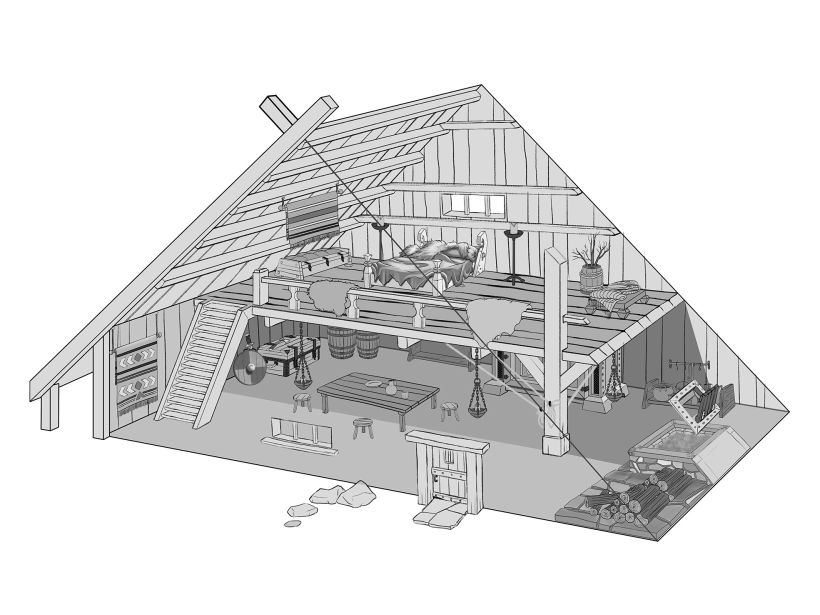 La Casa de Sigrid, Mi proyecto del curso: Desarrollo visual desde cero: ilustra escenarios imaginarios 5
