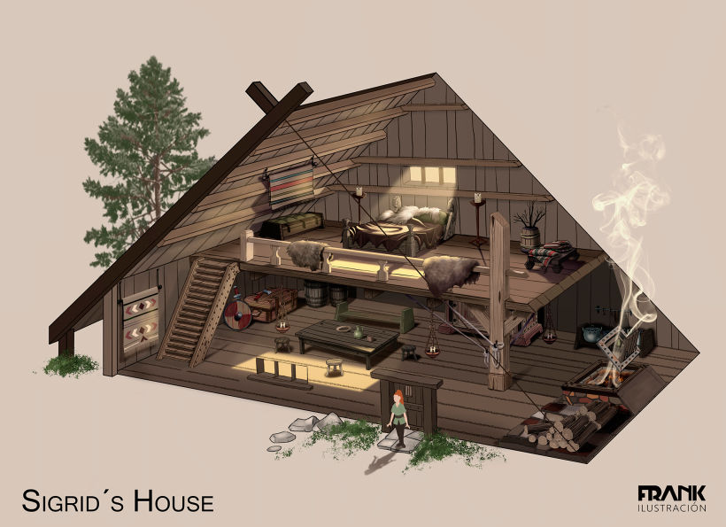 La Casa de Sigrid, Mi proyecto del curso: Desarrollo visual desde cero: ilustra escenarios imaginarios 8