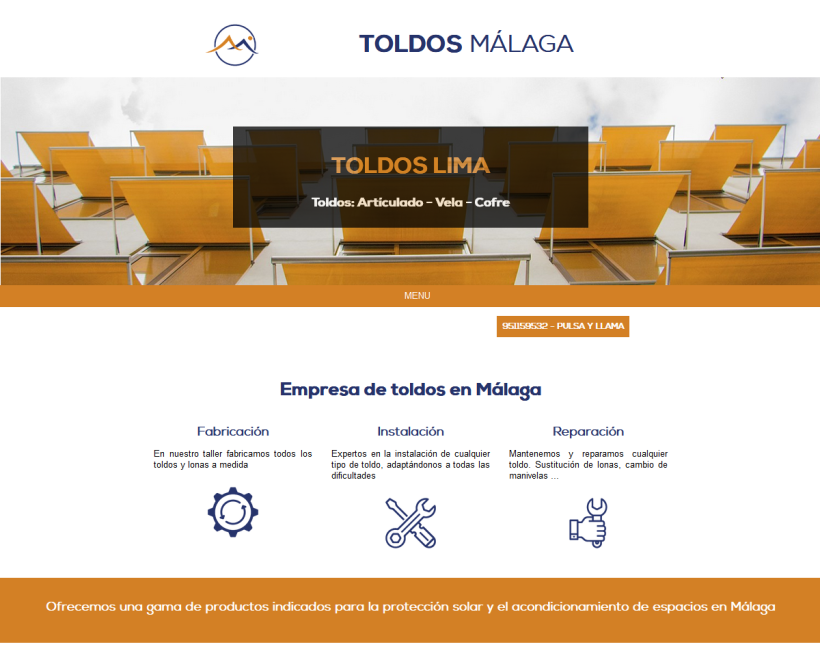Web de Toldos en Málaga 1