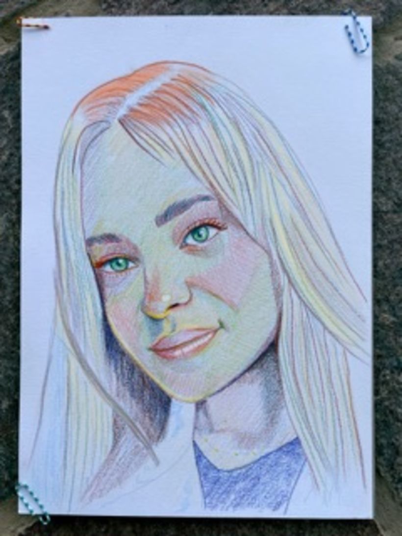 Mi proyecto del curso: Dibujo de retratos llamativos con lápices de colores 3