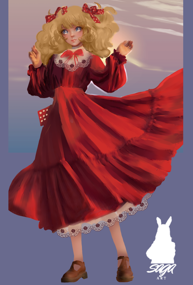 Candy Candy red dress by Duendepiecito on DeviantArt