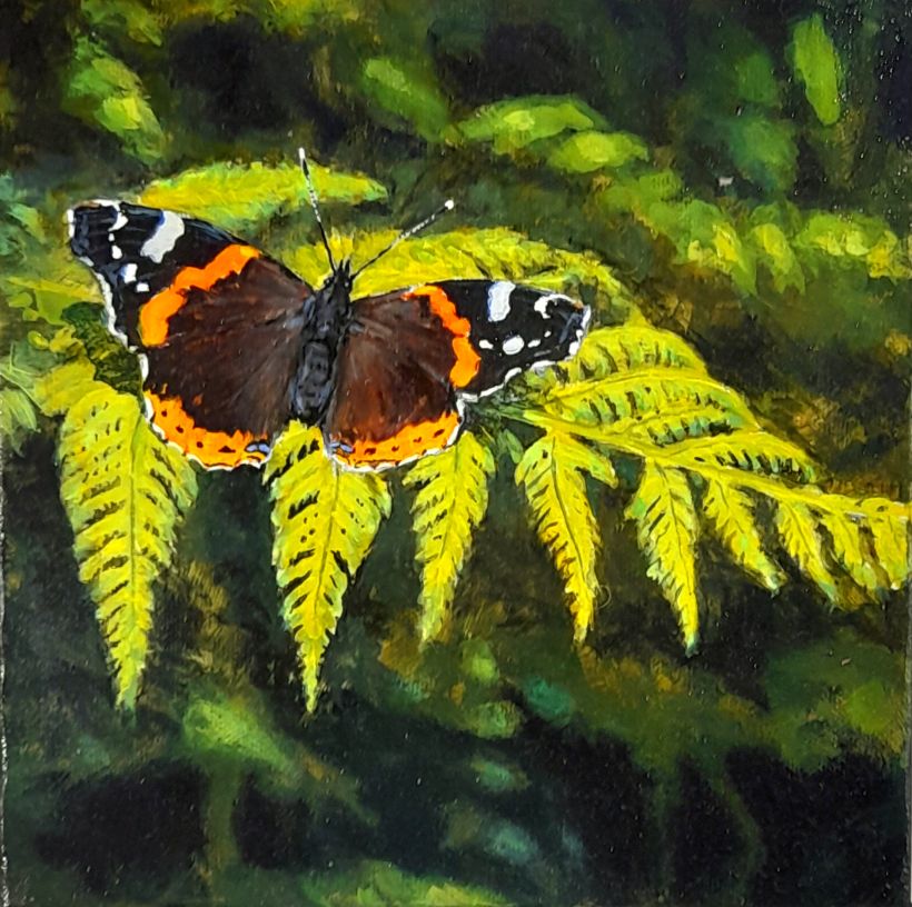 "Red Admiral" Acrylic On canvas
