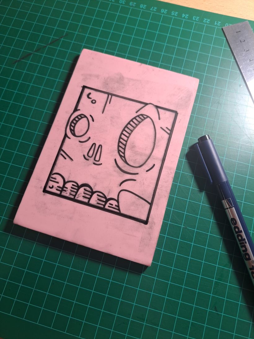 First time with linocut. 10