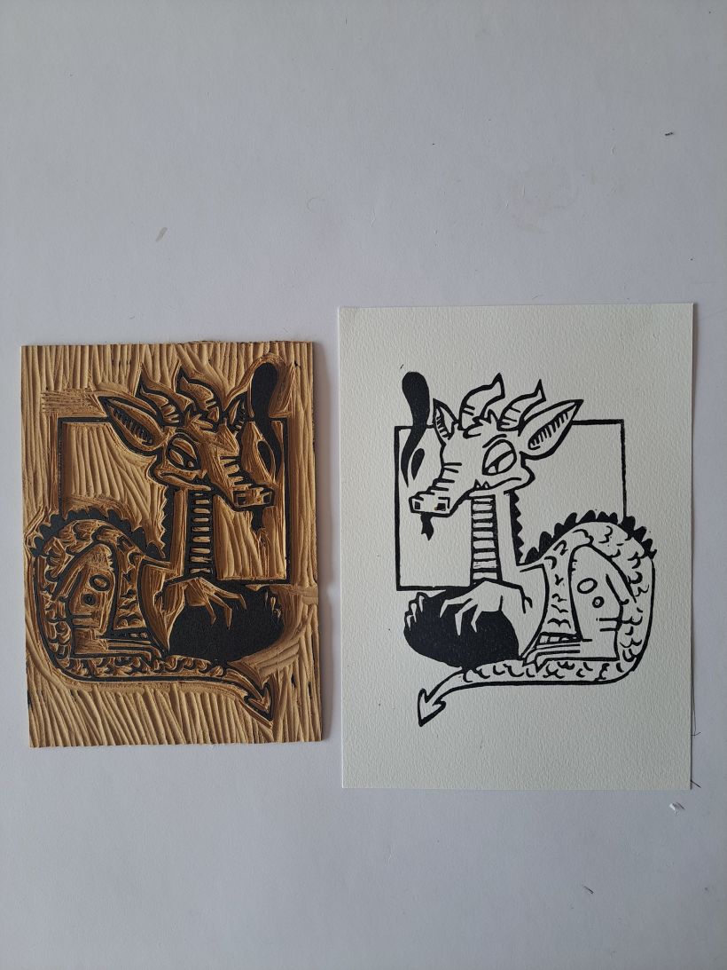 First time with linocut. 13