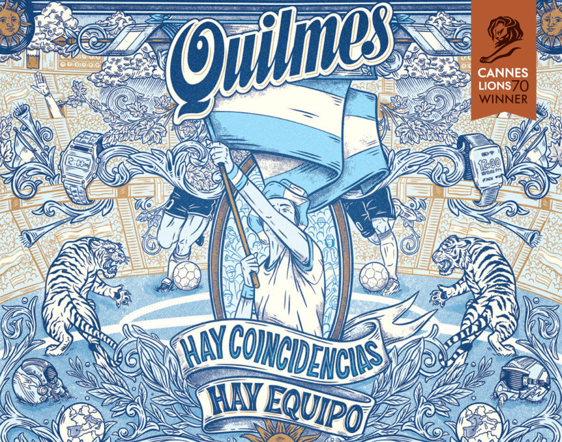 Diseño e ilustración para cerveza Quilmes / Edición mundial Qatar 2022 🍺🇦🇷 2