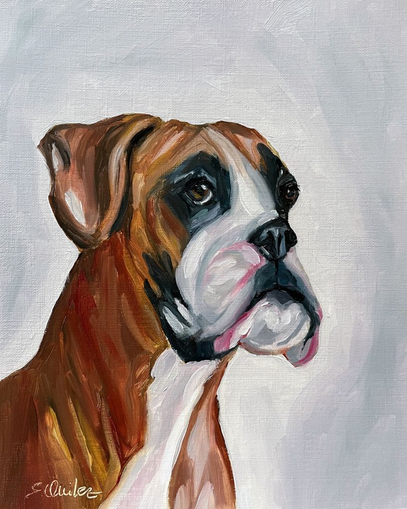 Mi proyecto del curso: Retrato realista de mascotas con pintura al óleo 2