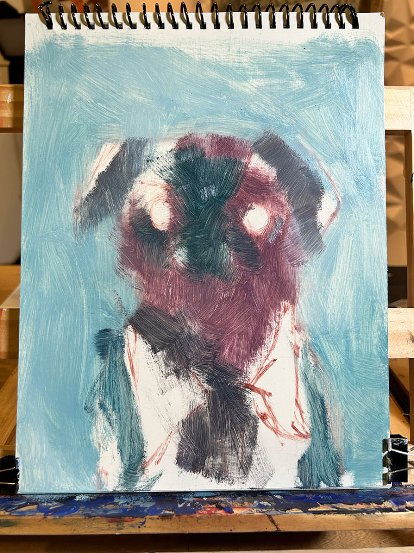 Mi proyecto del curso: Retrato realista de mascotas con pintura al óleo 2