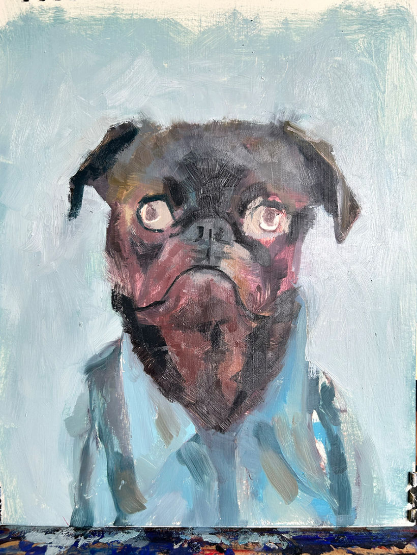 Mi proyecto del curso: Retrato realista de mascotas con pintura al óleo 6