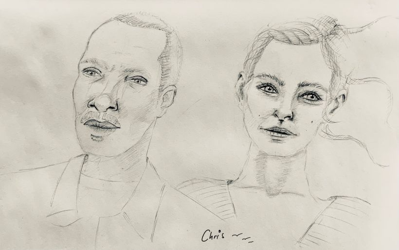 Mein Abschlussprojekt für den Kurs: Skizzenbuch für Porträts: Erkunde das menschliche Gesicht 2