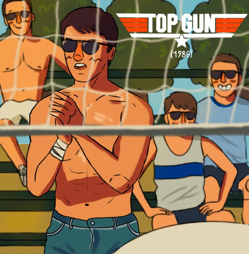 Tom Cruise in "Top Gun", 1986 1