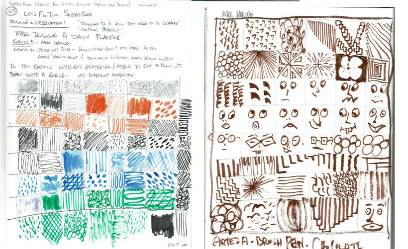 15 creative exercises to fill your sketchbook