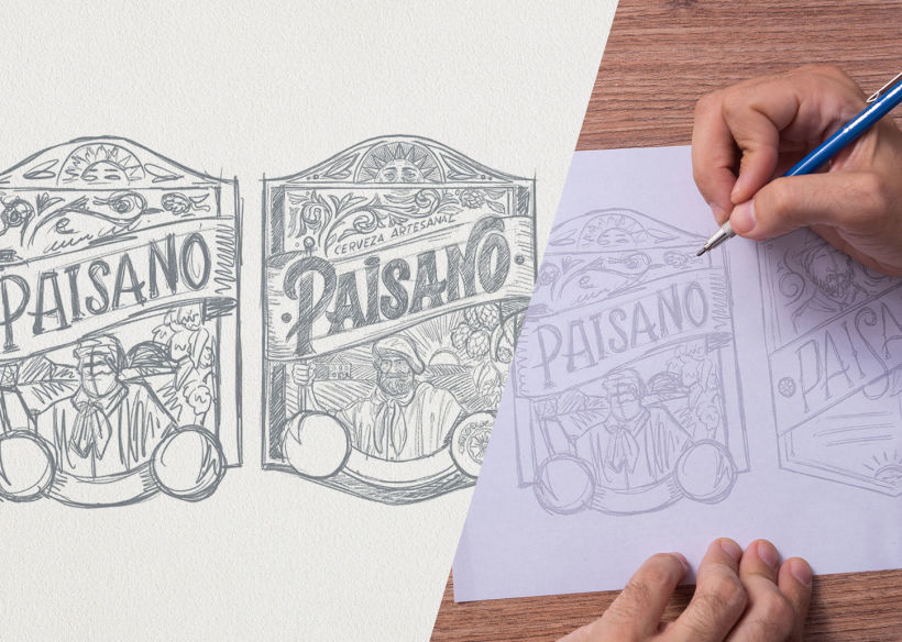 Paisano - Cerveza Artesanal 🇦🇷🍻 Mi proyecto final del curso en @domestika "Ilustración y lettering para diseño de packaging" 🤩 6