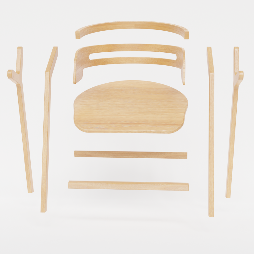 Plywood Beech Exploded View