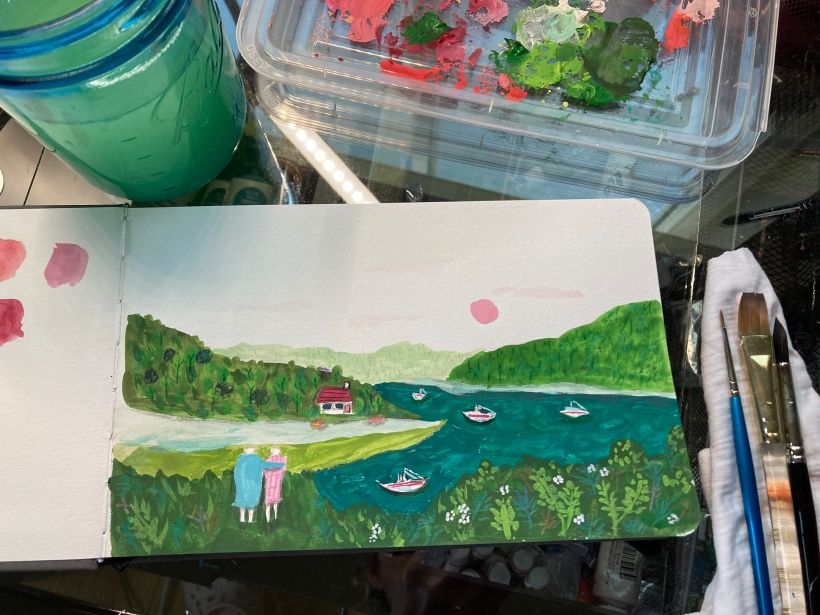 My project for course: Travel Sketchbook Illustration with Gouache