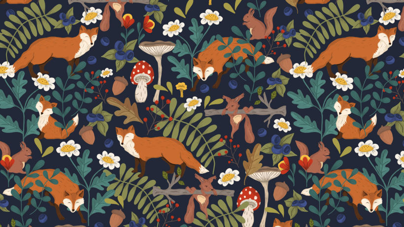 My project for course: Digital Pattern Illustration Inspired by Flora and Fauna 3