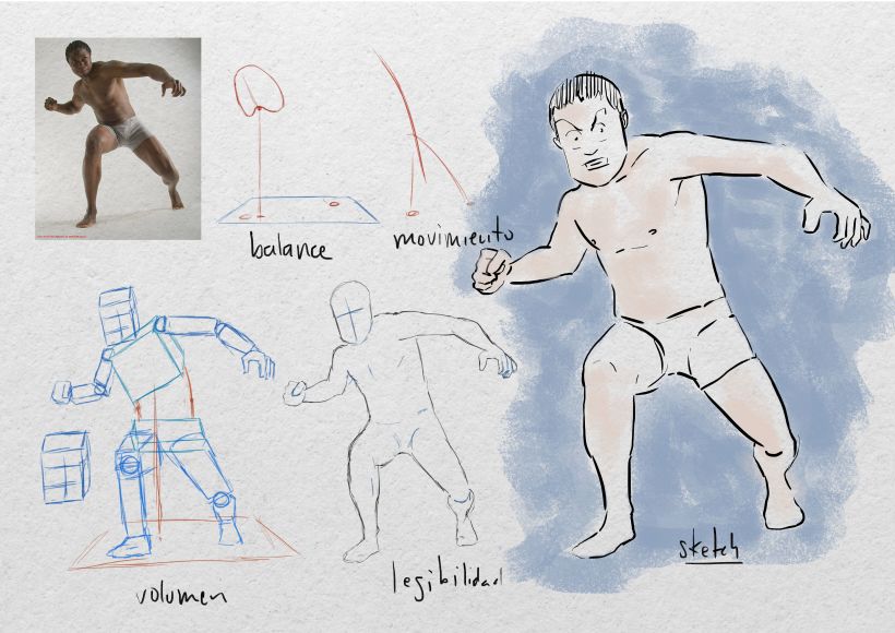 Mi proyecto del curso: Dibujo de la figura humana en poses expresivas 3