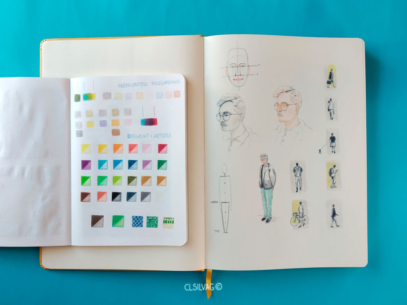Guía de colores y ejercicios cuerpo humano. Cuaderno Talens Art Creation, tamaño A4.