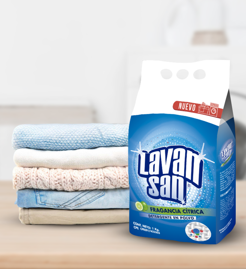 Nueva imagen para LavanSan® |  Empaque de jabón en polvo para ropa | ©2020 Artwork by Sharon Luy
