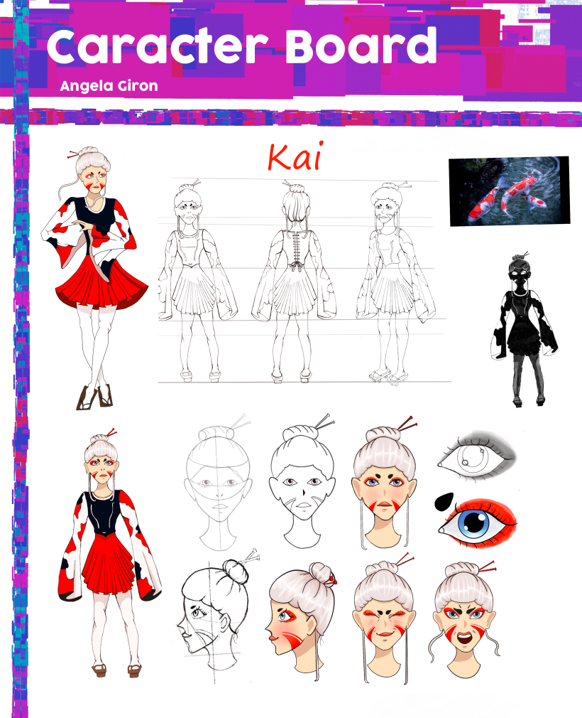 Mi proyecto del curso: Diseño de ropa 3D con Marvelous Designer para el personaje Kai. Hice también una animación (https://youtu.be/4daNDV_KqT4)  Angela Girón 2023 1
